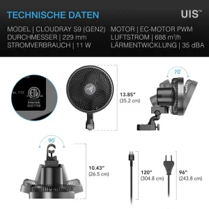 AC Infinity Cloudray S9 Clipventilator GEN 2 kaufen 2