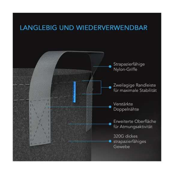 AC Infinity Stofftöpfe 11L 5er-Pack LST kaufen