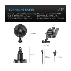 AC Infinity Cloudray A6 Clipventilator Smart kaufen 2