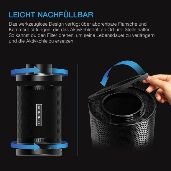 AC Infinity Aktivkohlefilter 200mm Nachfüllset kaufen