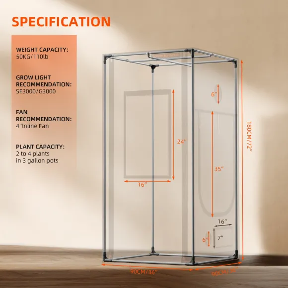 Spider Farmer Growzelt 90x90x180 cm kaufen