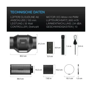 AC Infinity Cloudline A6 Abluftset 150mm silent kaufen 2
