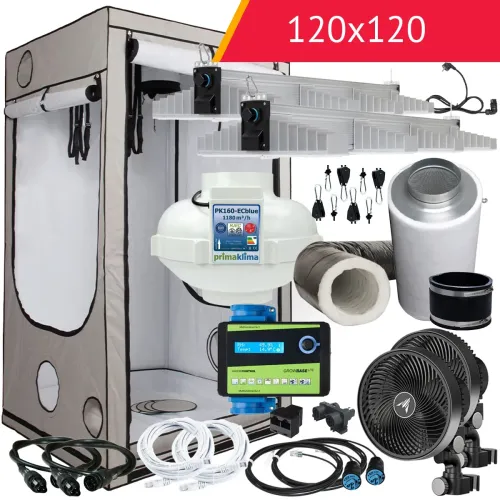 DIY High End LED Growbox Komplettset für120x120 cm mit 530 Watt