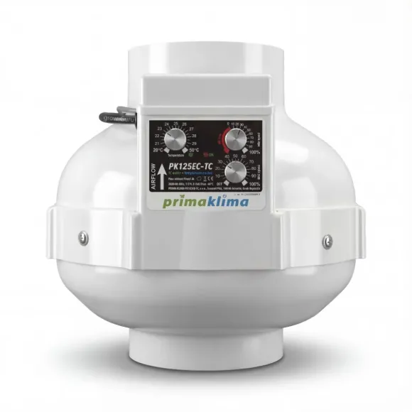 Prima Klima EC Ventilator Temp./Speed Controlled 700m³/h 125mm