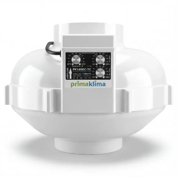 Prima Klima EC Ventilator 160mm 1180m³/h Temp./ Speed Controlled