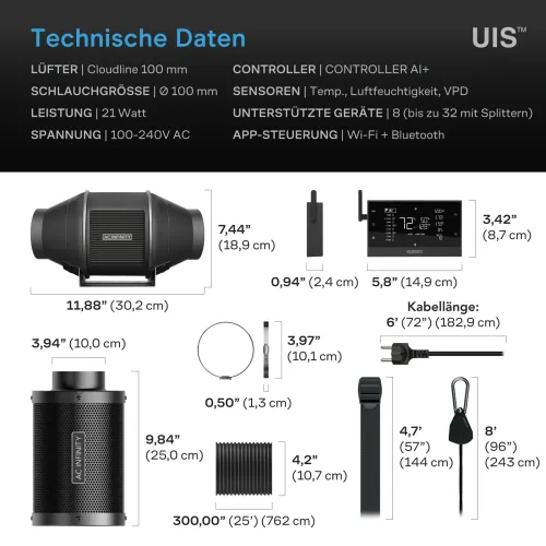 AC Infinity Abluftset T4 350m³/h kaufen