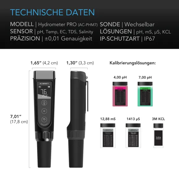 AC Infinity pH/EC Hydroponic Meter PRO Kit kaufen