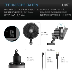 AC Infinity Cloudray A9 225mm Silent kaufen 2