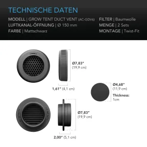 AC Infinity Zuluftfilter 150mm kaufen 2