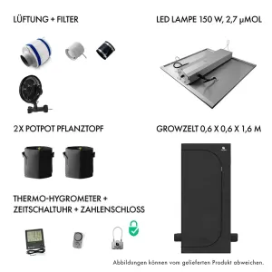 Caluma Komplettset S 60x60x160cm 150W kaufen