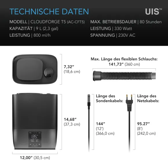 AC Infinity CLOUDFORGE T5 Warmluftbefeuchter kaufen