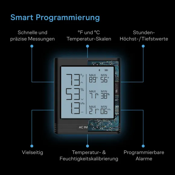 AC Infinity Smart Hygrometer B2 Temperatur Luftfeuchte kaufen