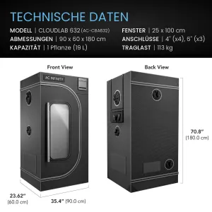 AC Infinity Cloudlab 632 GEN 3 90x60 cm Growzelt kaufen 2