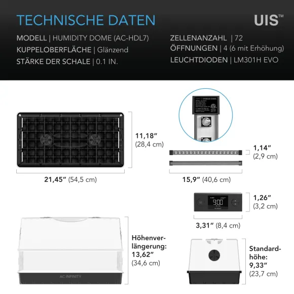AC Infinity Stecklings-Gewächshaus LED Erweiterung kaufen
