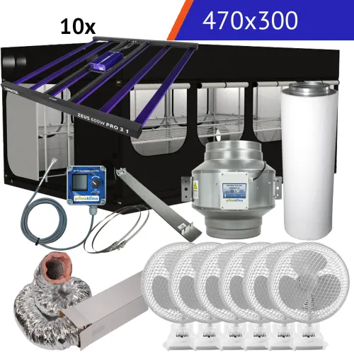 XXL Growbox Komplettset High | 470x300x233 cm | 6000 Watt kaufen