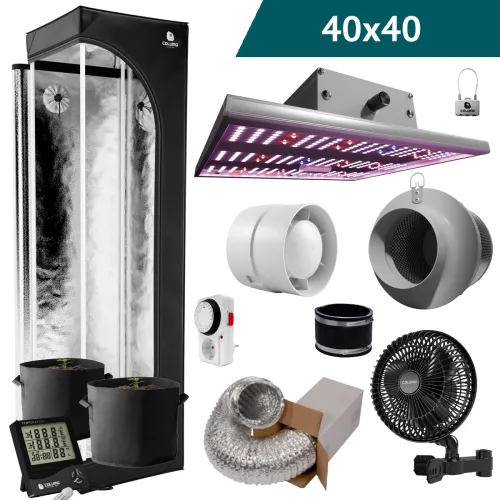 Caluma Komplettset Mini 40x40 cm | 75W LED Growbox Set für 1 Pflanze