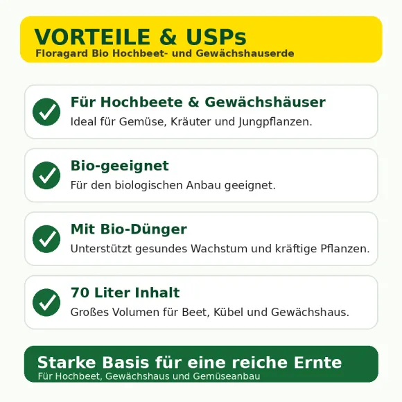 Floragard Bio Hochbeet- und Gewächshauserde 70L kaufen