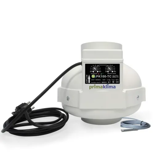 Prima Klima Fan 100, 280m³/h mit Temperatur Controller