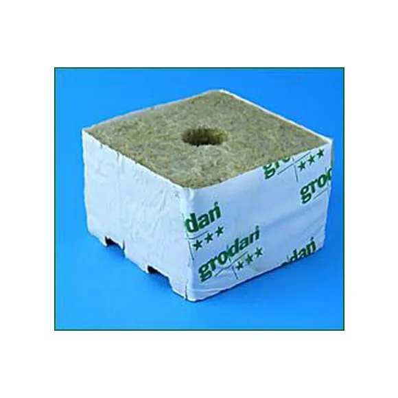 Grodan Steinwollblock 10x10x6,5cm VE 216stk kleines Loch