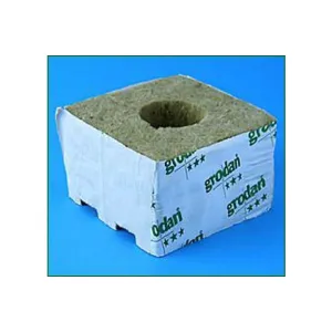 Grodan Steinwollblock 10x10x6,5cm VE 216stk großes Loch