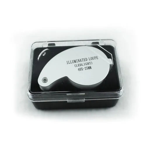 Taifun Taschenlupe LED-Beleuchtung, 40x - 25 mm