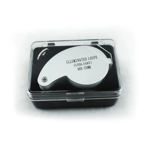 Taifun Taschenlupe LED-Beleuchtung, 40x - 25 mm