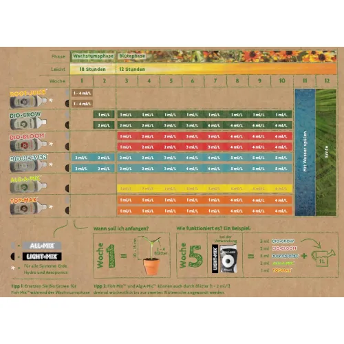 BioBizz Düngeschema