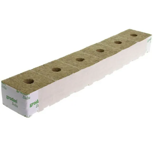 Grodan Steinwollblock 10x10x6,5cm VE 216stk kleines Loch