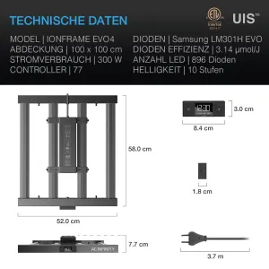 AC Infinity IONFRAME EVO4 300W Pflanzen LED kaufen 2