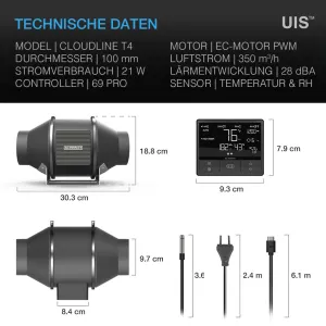 AC Infinity Cloudline Pro T4 100mm leise kaufen 2