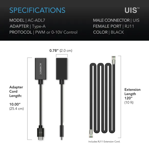 AC Infinity Adapter Dimmung Typ-A für LEDs kaufen