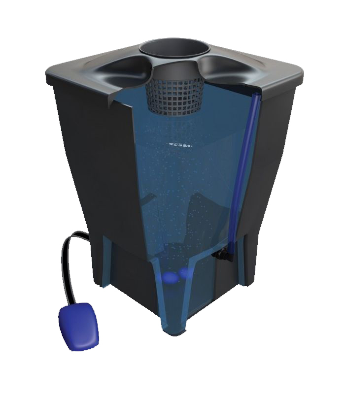 An diesem Oxypot DWC-System kannst Du gut die Funktionsweise dieser speziellen Anbautechnik erkennen