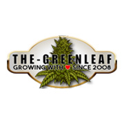 the green leaf logo mit bluete